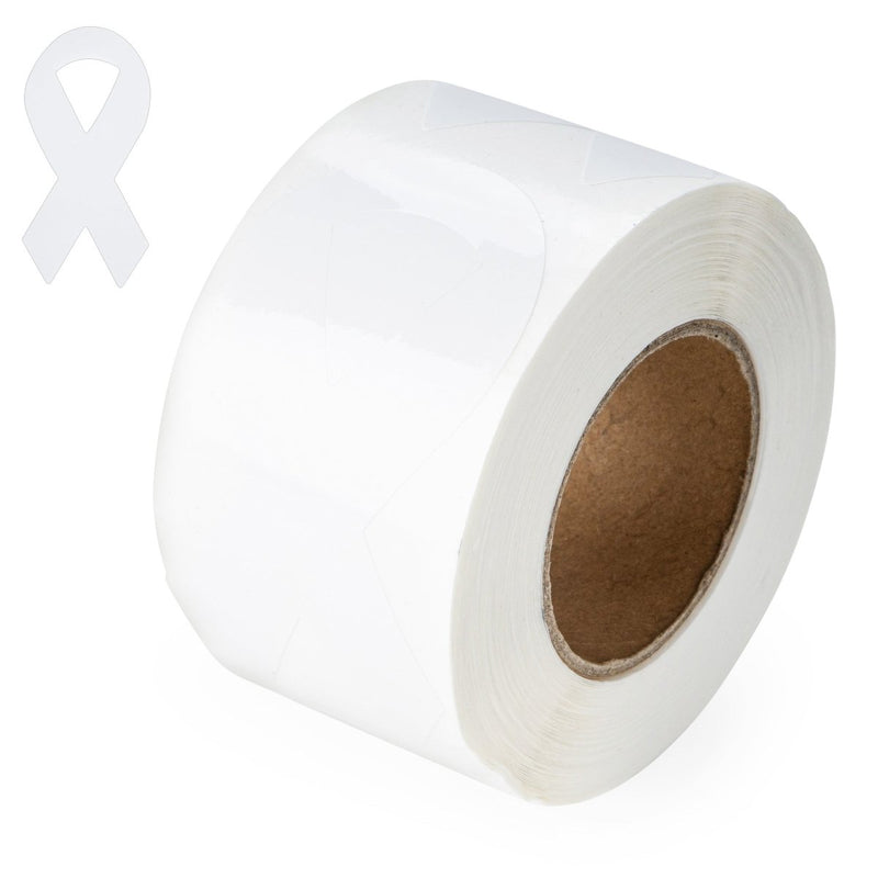Large Bone Cancer Ribbon Stickers (per Roll) - Fundraising For A Cause