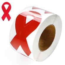 Load image into Gallery viewer, Large Drug Prevention Red Ribbon Stickers (250 per Roll) - Fundraising For A Cause