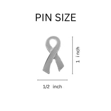 Load image into Gallery viewer, Large Flat Gray Ribbon Pins - Fundraising For A Cause