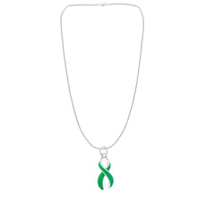 Load image into Gallery viewer, Large Green Ribbon Necklaces - Fundraising For A Cause