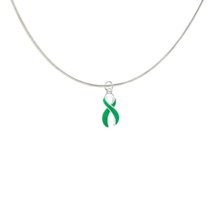 Large Green Ribbon Necklaces - Fundraising For A Cause