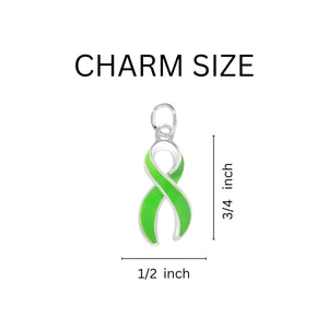 Large Lime Green Ribbon Hanging Charms - Fundraising For A Cause