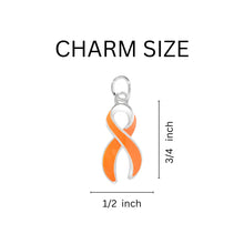 Load image into Gallery viewer, Large Orange Ribbon Awareness Chunky Charm Bracelets - Fundraising For A Cause