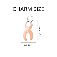 Load image into Gallery viewer, Large Peach Ribbon Chunky Charm Bracelets - Fundraising For A Cause