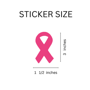 Large Pink Ribbon Breast Cancer Awareness Stickers (250 per Roll) - Fundraising For A Cause
