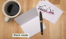 Load image into Gallery viewer, Large Pink Ribbon Thank You Cards (12 Cards/Pack) - Fundraising For A Cause
