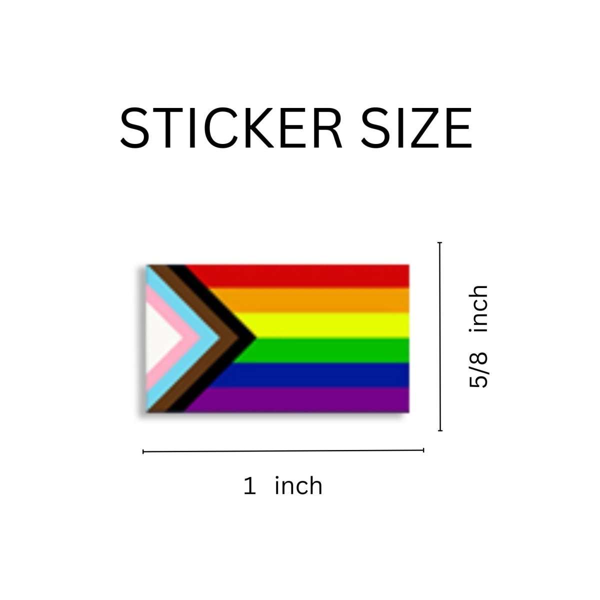 Inclusive Pride Flag Rainbow Sticker, Rainbow Stickers 