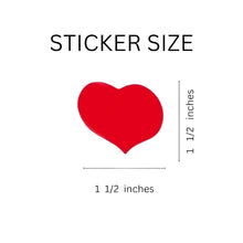 Load image into Gallery viewer, Large Red Heart Shaped Stickers (250 per Roll) - Fundraising For A Cause