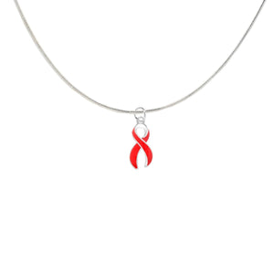 Large Red Ribbon Necklaces - Fundraising For A Cause