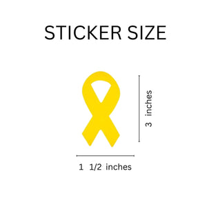 Large Yellow Ribbon Stickers (250 per Roll) - Fundraising For A Cause