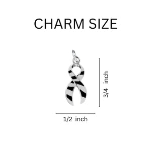 Large Zebra Print Ribbon Hanging Charms - Fundraising For A Cause