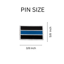 Load image into Gallery viewer, Law Enforcement Rectangle Blue Line Pins - Fundraising For A Cause