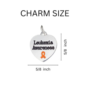 Leukemia Awareness Heart Charm Chained Style Bracelets - Fundraising For A Cause