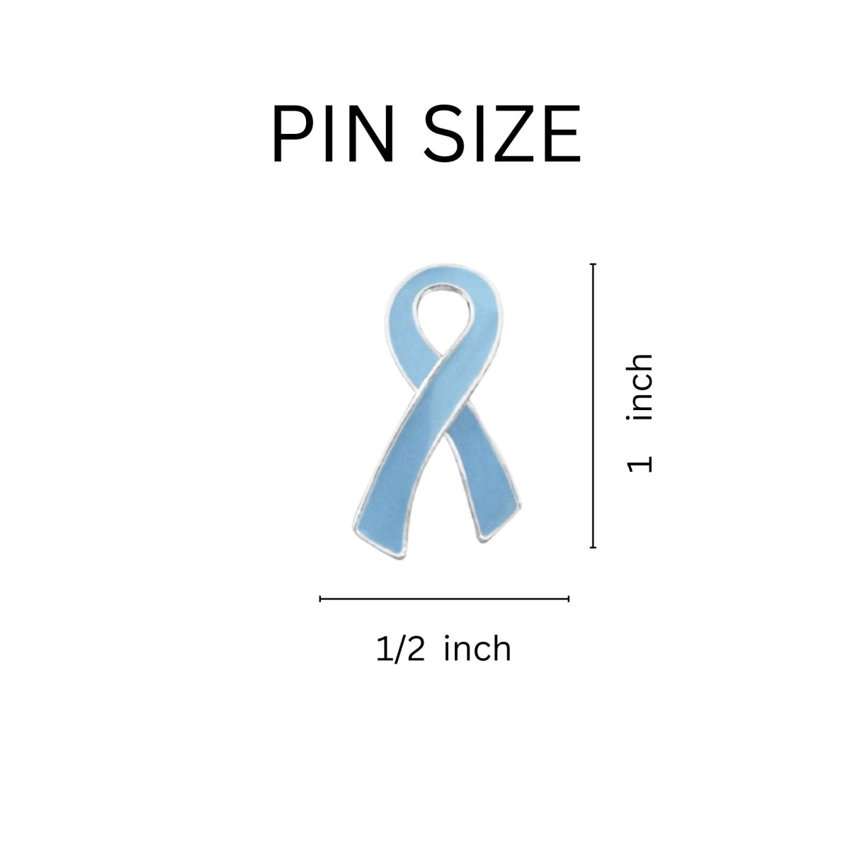 Large Light Blue Ribbon Pins for Prostate Cancer Awareness