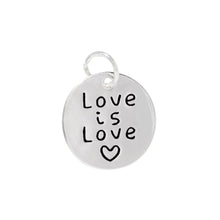 Load image into Gallery viewer, Love Is Love Circle Gay Pride Charms - Fundraising For A Cause