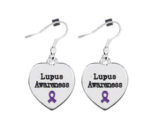 Load image into Gallery viewer, Lupus Awareness Heart Earrings - Fundraising For A Cause