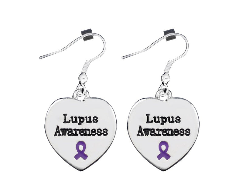 Lupus Awareness Heart Earrings - Fundraising For A Cause