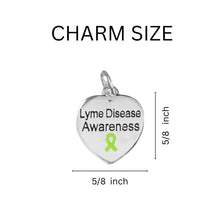 Load image into Gallery viewer, Lyme Disease Awareness Heart Charm Split Style Key Chains - Fundraising For A Cause