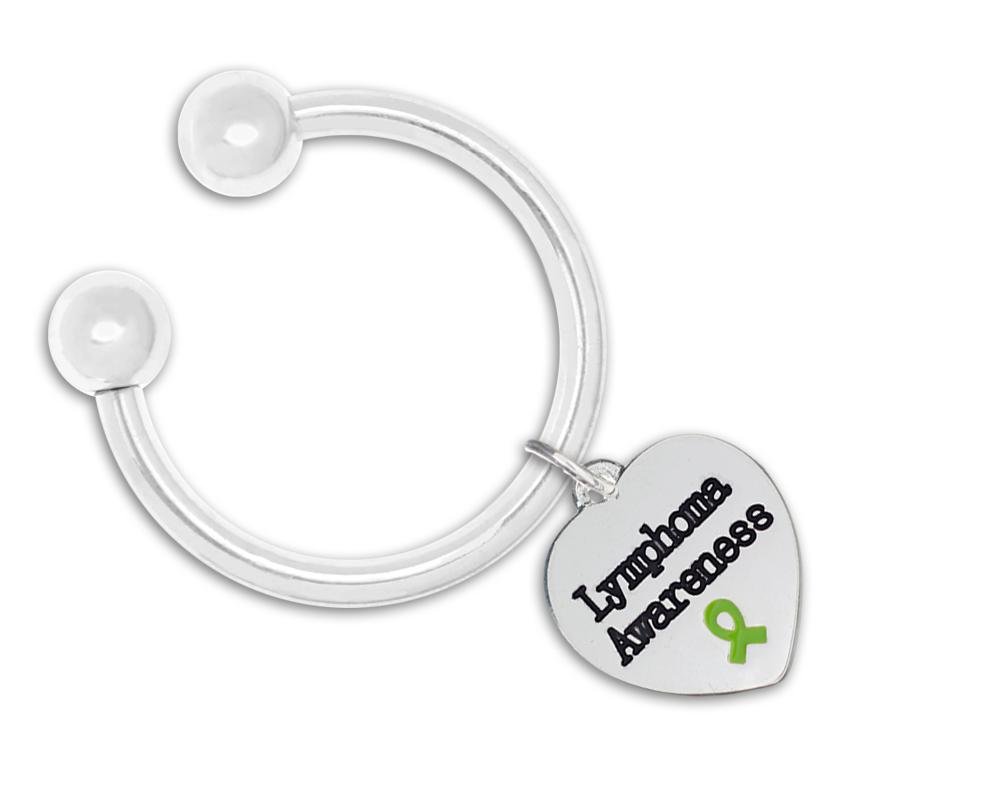 Lymphoma Awareness Heart Key Chains - Fundraising For A Cause