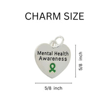 Load image into Gallery viewer, Mental Health Awareness Heart Charm Bracelets with Crystal Accent Charms - Fundraising For A Cause
