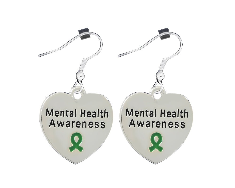 Mental Health Awareness Heart Earrings - Fundraising For A Cause