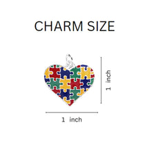 Load image into Gallery viewer, Multicolored Puzzle Piece Heart Hanging Charms - Fundraising For A Cause