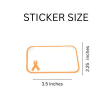 Load image into Gallery viewer, Name Badge Peach Ribbon Stickers - Fundraising For A Cause