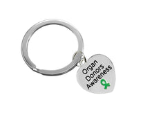 Load image into Gallery viewer, Organ Donors Awareness Heart Charm Split Style Keychain - Fundraising For A Cause