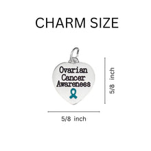 Load image into Gallery viewer, Ovarian Cancer Heart Awareness Charm Silver Beaded Bracelets - Fundraising For A Cause