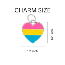 Load image into Gallery viewer, Pansexual Flag Heart Charms - Fundraising For A Cause