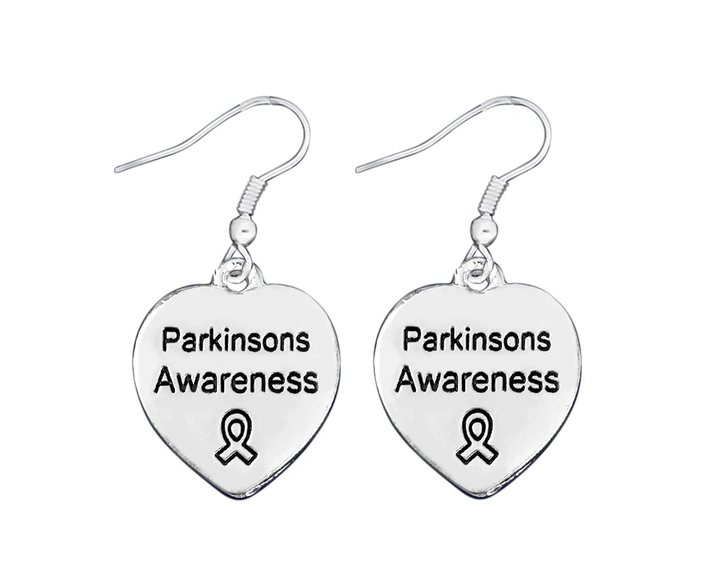 Parkinson's Awareness Heart Earrings - Fundraising For A Cause