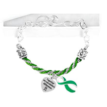 Load image into Gallery viewer, Partial Rope Green Ribbon Bracelets - Fundraising For A Cause