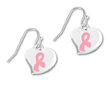 Load image into Gallery viewer, Pink Ribbon Puffed Heart Earrings on Jewelry Cards (Cards) - Fundraising For A Cause