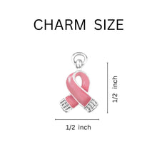 Load image into Gallery viewer, Pink Ribbon Retractable Charm Bracelets - Fundraising For A Cause