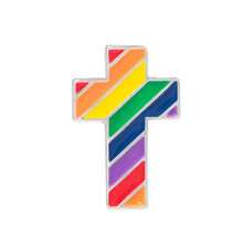 Load image into Gallery viewer, Rainbow Cross Pins - Fundraising For A Cause