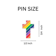 Load image into Gallery viewer, Rainbow Cross Pins - Fundraising For A Cause