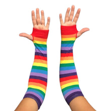 Load image into Gallery viewer, Rainbow Pride Fingerless Elbow Length Gloves - Fundraising For A Cause