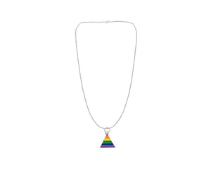 Rainbow Triangle Shaped Charm Necklaces - Fundraising For A Cause