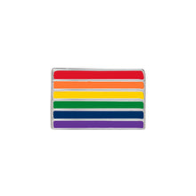 Load image into Gallery viewer, Rectangle Rainbow Pride Flag Pins - Fundraising For A Cause