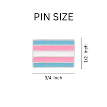 Load image into Gallery viewer, Rectangle Transgender Pride Flag Pins - Fundraising For A Cause