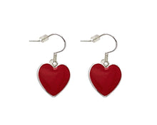 Load image into Gallery viewer, Red Heart Hanging Earrings - Fundraising For A Cause