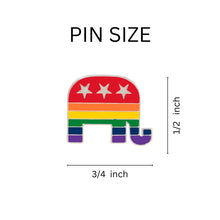 Load image into Gallery viewer, Republican Elephant Rainbow Pride Pins - Fundraising For A Cause