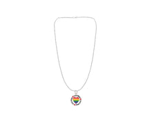 Load image into Gallery viewer, Round Rainbow Love Wins Charm Necklace - Fundraising For A Cause
