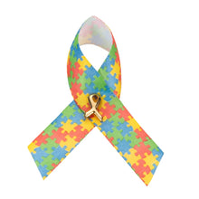 Load image into Gallery viewer, Satin Autism Awareness Ribbon Pins - Fundraising For A Cause