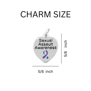 Sexual Assault Awareness Retractable Charm Bracelets - Fundraising For A Cause