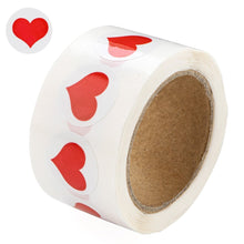 Load image into Gallery viewer, Small 3/4 Inch Round Red Heart Stickers (250 per Roll) - Fundraising For A Cause