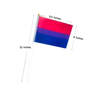 Small Bisexual Flags on a Stick - Fundraising For A Cause