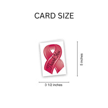 Load image into Gallery viewer, Small Burgundy Ribbon Thank You Cards (12 Cards/Pack) - Fundraising For A Cause