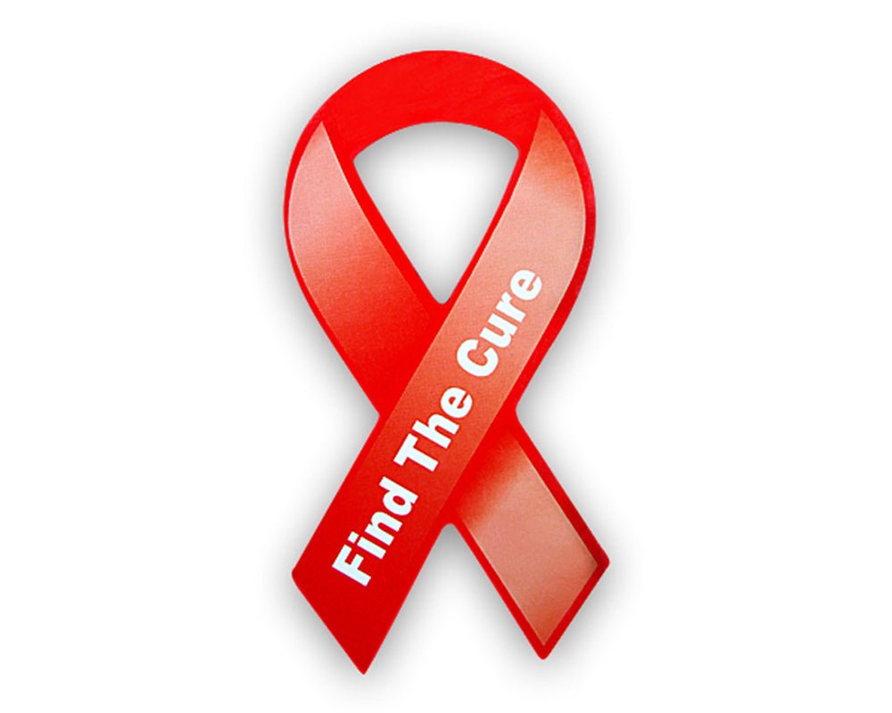 Small Cure Red Ribbon Magnets - Fundraising For A Cause