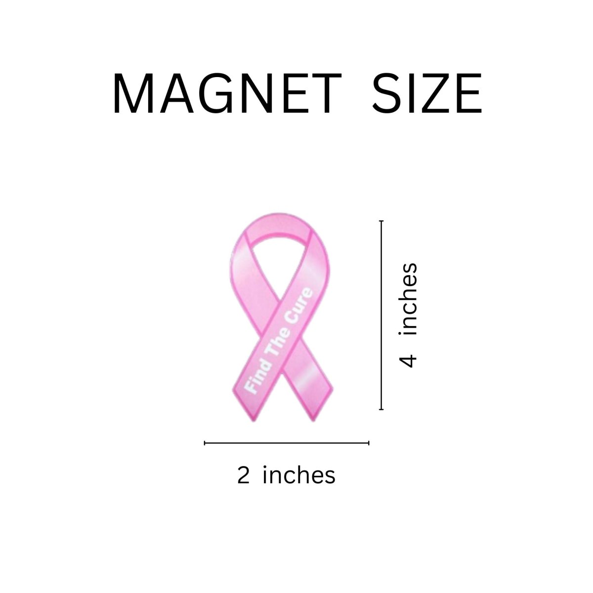 Breast Cancer Plain Pink Ribbon Magnet